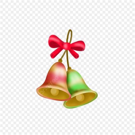 Jingle Christmas Bells With Red Bow Christmas Png New Year PNG