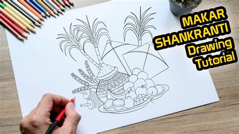 Makar Sankranti Drawing Easy Makar Sankranti Drawing Tutorial