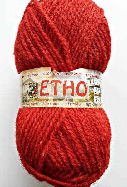 Прежда Етно 100% натурална вълна, червена, ~170 метра, 100 грама ...