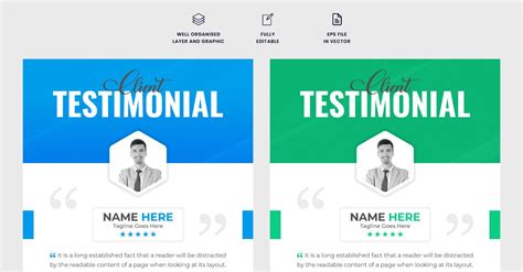 Client Testimonial And Review Vector TemplateMonster