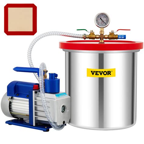 VEVOR Vacuum Chamber With Pump 5 Gallon Chamber 5CFM 1 2 HP Single