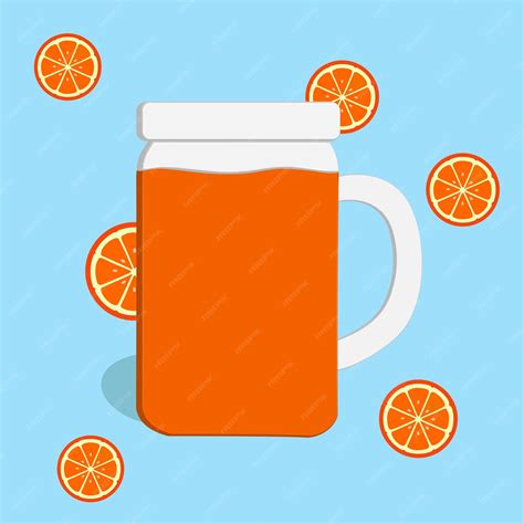 Jarra De Suco Desenho - Suco de laranja em desenho de jarra | Vetor Premium