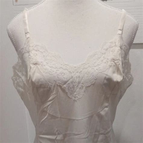 Intimates Sleepwear Vintage Lace Strap Lingerie Slip Nightgown Dress Women Poshmark