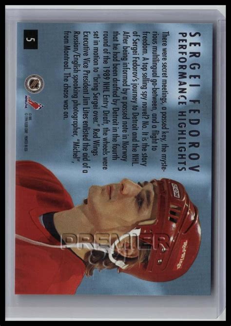 1994-95 Ultra #5 Sergei Fedorov Sergei Fedorov Highlights - Premier OJV