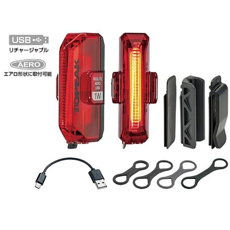 TOPEAK トピーク RedLite レッドライト Aero USB 1W エアロUSB 1W 4712511838213 リアライト