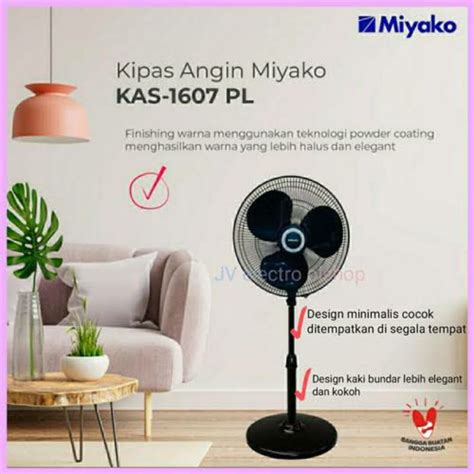 Jual KIPAS ANGIN MIYAKO BERDIRI KAKI BULAT KAS 1607 Shopee Indonesia