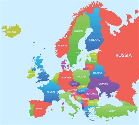 Latest Official Maps Europe _ Map of Europe with Countries, Cities and