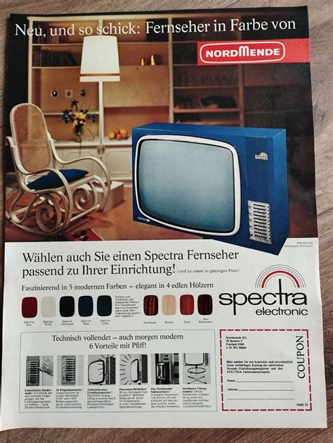 Original Reklame Werbung Nordemende Spectra Fernseher Ebay