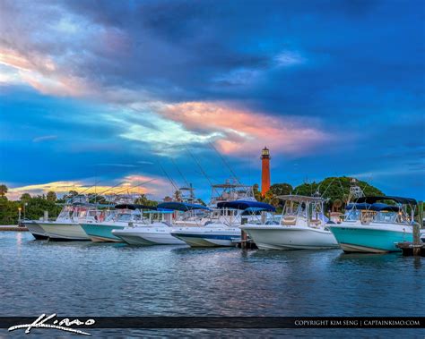 Jupiter Lighthouse Moody Sky From Marina HDR Photography By Captain Kimo