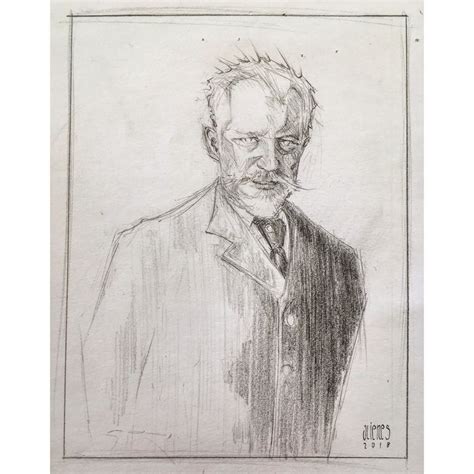 Male Sketch Art Pyotr Ilyich Tchaikovsky