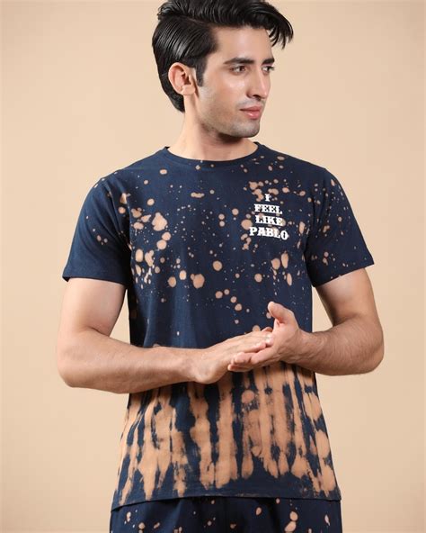 Buy Men's Blue Printed T-shirt for Men Blue Online at Bewakoof