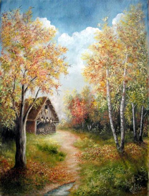 The old barn Painting by Gérard JEHIN - Jose Art Gallery