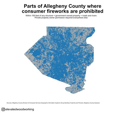 I made a map of the places in Allegheny County where fireworks aren't