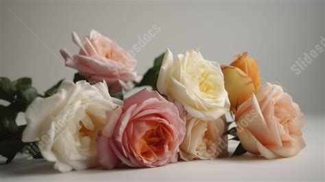 Bouquet Of Roses Pink Roses Flowers Powerpoint Background For Free Download - Slidesdocs