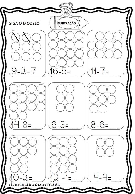 Atividades De Subtracao 1 Ano