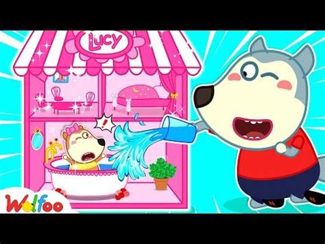 Wolfoo Plays Dollhouse Toys with Lucy - Funny Stories with Toys for ...