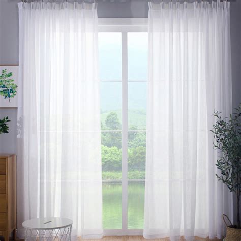 Smarties Brilliant White Soft Sheer Voile Curtain