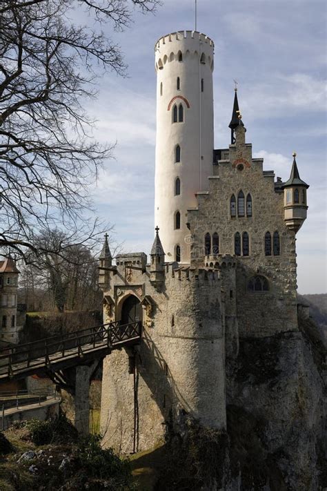 Lichtenstein Castle in Germany Stock Image - Image of burg, honau ...