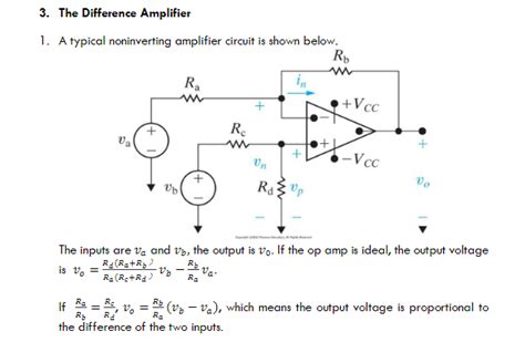 Solved 1 A Typical Noninverting Amplifier Circuit Is Shown