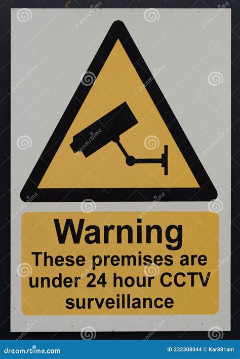 Realistic Sign These Premises Are Under 24 Hour Cctv Surveillance High