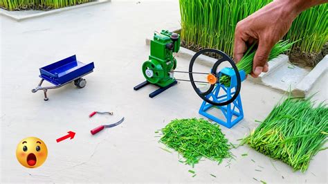 Diy Tractor Chaff Cutter Machine Science Project Keepmini Youtube