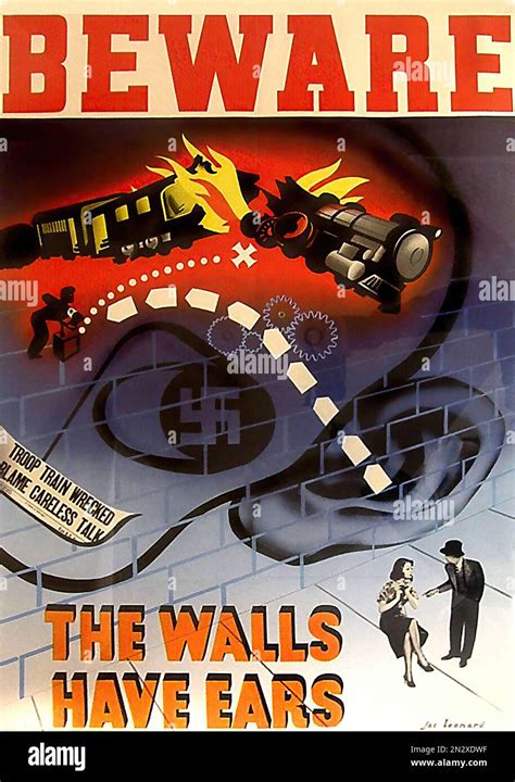 Beware the walls have ears !- World War II - U.S propaganda Poster ...