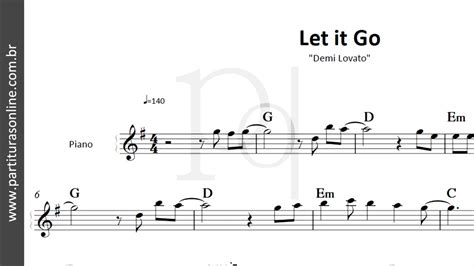 Let It Go ♪ Demi Lovato Partitura Youtube