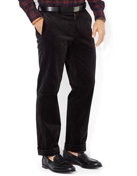 Polo Ralph Lauren Classic Fit Newport Corduroy Pants In Black For Men