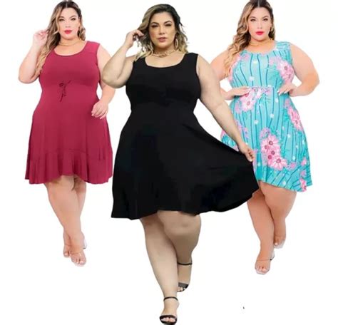 Vestido Regata Plus Size Babado Soltinho Lindo Do G