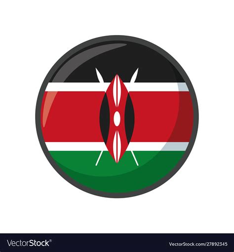 Isolated Kenya Flag Icon Block Design Royalty Free Vector