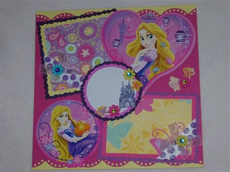 Disney Princess Tangled Rapunzel 12x12 Premade Scrapbook Page Etsy