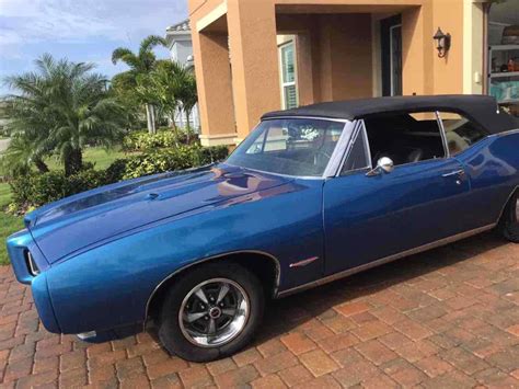 1968 Pontiac Gto Convertible Blue Rwd Automatic Classic Pontiac Gto