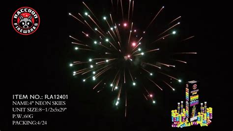 Neon Skies Ra12401 By Raccoon Fireworks Youtube