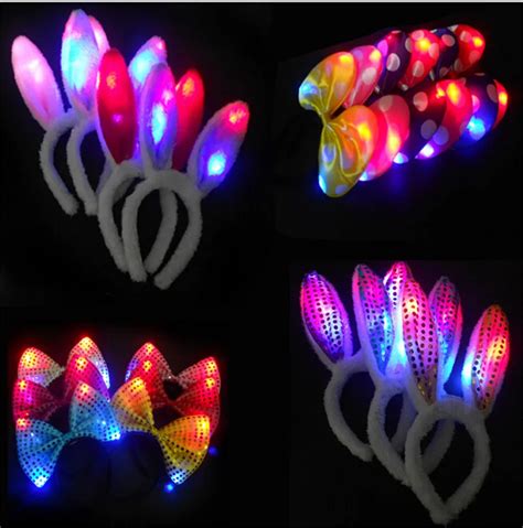 Led Glowing Head Hoop Light Up Toys Girls Adults Headdress Party Toys