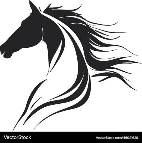 Horse logo silhouette Royalty Free Vector Image