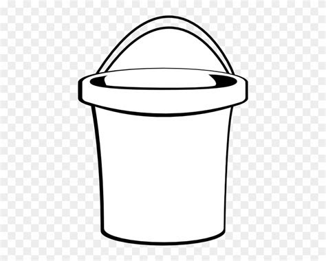 Bucket Clip Art Black And White Transparent White Cartoon