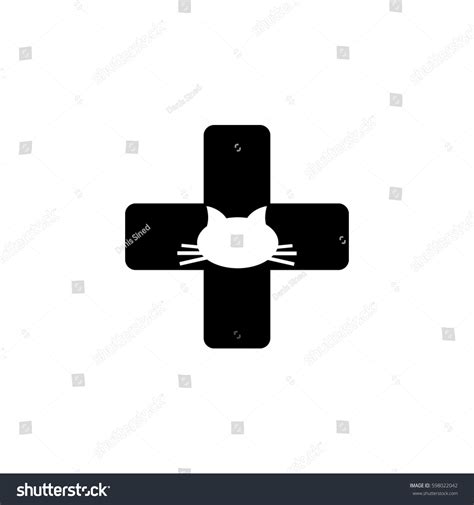 Vet Icon Pet Veterinary Flat Design Stock Vector Royalty Free