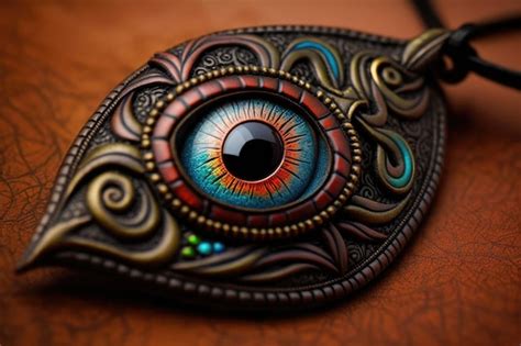 Premium AI Image | Evil eye amulet with intricate design and brilliant ...