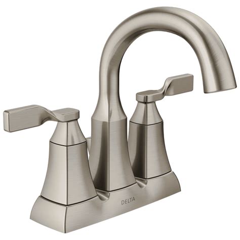 Two Handle Centerset Bathroom Faucet In Spotshield Brushed Nickel