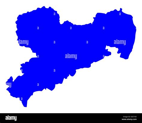 Map of Saxony Stock Photo - Alamy