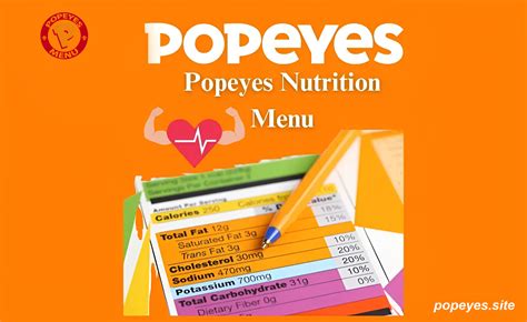 Popeyes Nutrition Menu