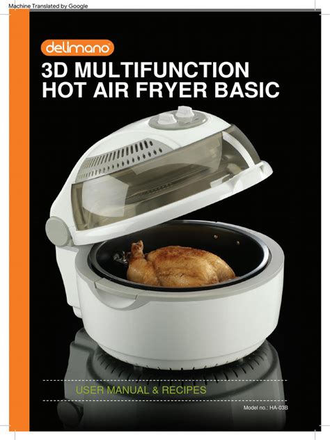 Air-Fryer HA-03B (Eng) | PDF | French Fries | Tablespoon