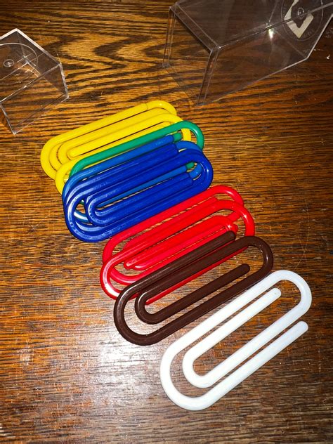 Vintage 80’s Large Plastic Paper Clips. Iconic Primary Colors Plastic ...