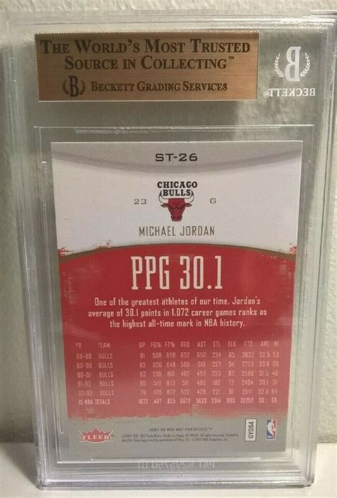 Michael Jordan Fleer Hot Prospects Stat Tracker Insert Gem Mint