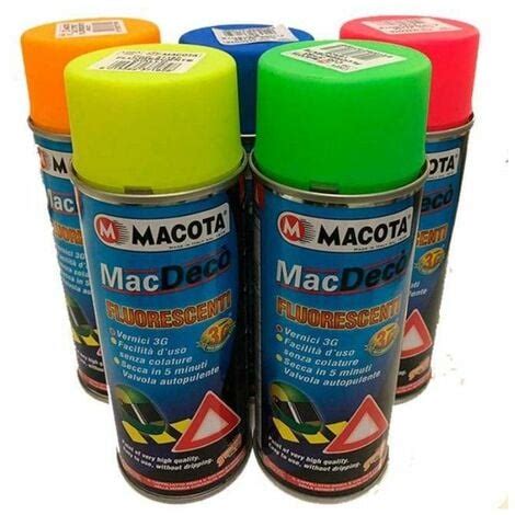 Macota Tuning Vernice Spray Fluorescente Smalto Acrilico Non Cola