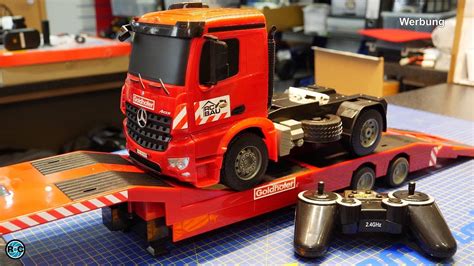 Carson Mercedes Benz Arocs Rc Truck Mit Goldhofer Tieflader Unboxing