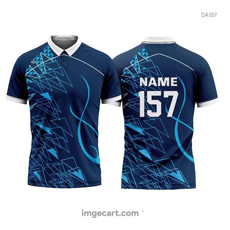 Cricket Jersey Design Blue Pattern - imgecart