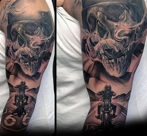 90 Harley Davidson Tattoos For Men Manly Motorcycle Designs