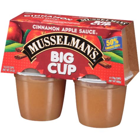 Musselman S® Big Cup Cinnamon Applesauce 4 Ct 6 Oz King Soopers