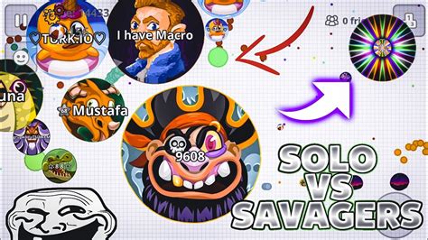 Agar Io Pirate Solo Destroying Savagers Agario Macro Button Agario